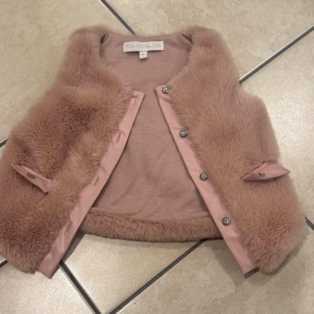 Rachel Zoe Kids Faux Fur Vest in Soft Pink